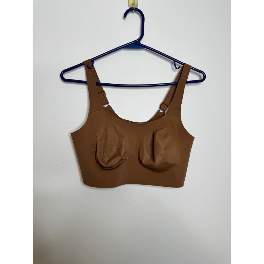 Evelyn Bobbie Structured Scoop Bra Womens M Brown Excellent Wireless EB Core